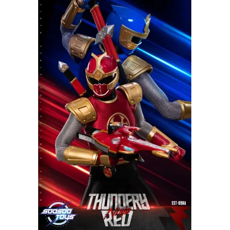 Power Rangers Thundery Red Ninja & Thunder Blue Ninja SooSooToys