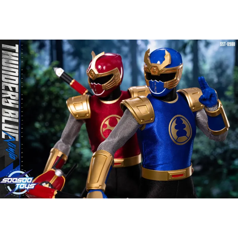 Power Rangers Thundery Red Ninja & Thunder Blue Ninja SooSooToys