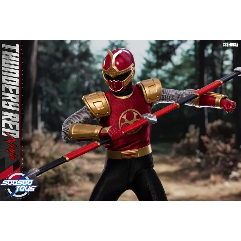 Power Rangers Thundery Red Ninja & Thunder Blue Ninja SooSooToys