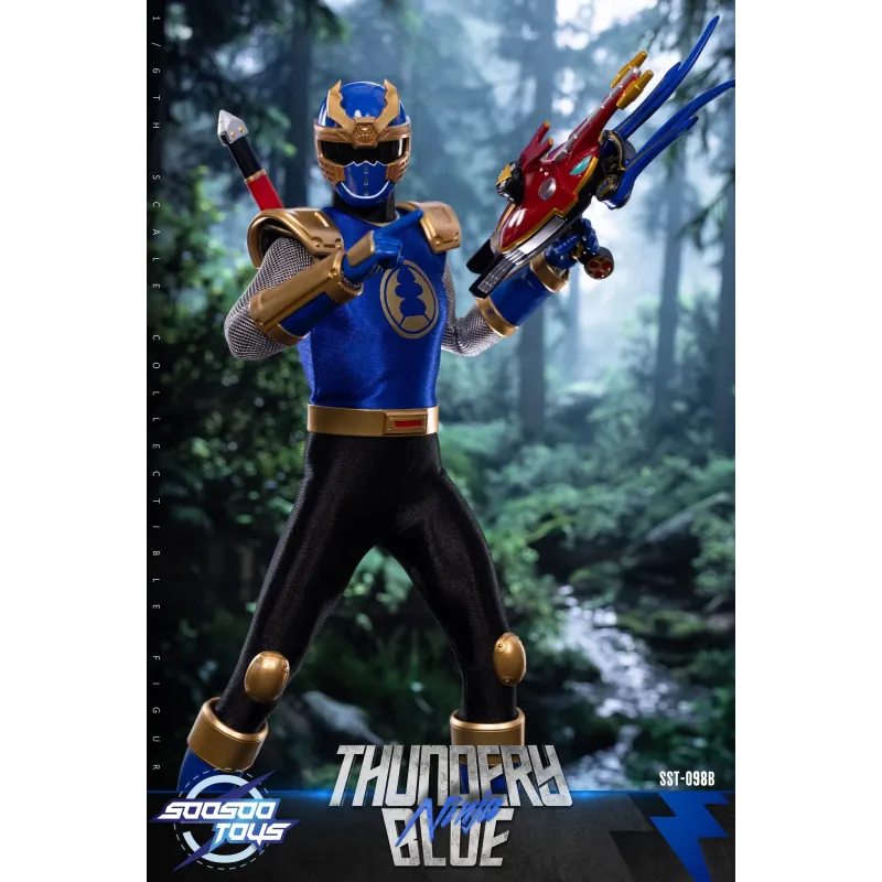 Power Rangers Thundery Red Ninja & Thunder Blue Ninja SooSooToys