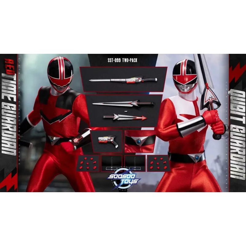 Power Rangers Red Time Guardian & Qubit Guardian SooSooToys