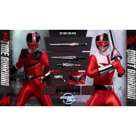 Power Rangers Red Time Guardian & Qubit Guardian SooSooToys