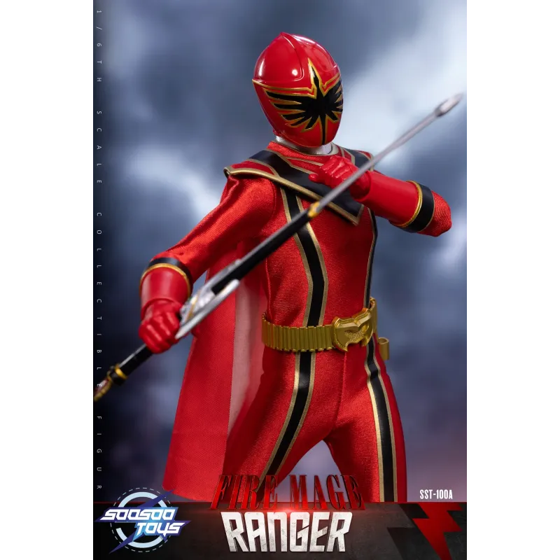 Power Rangers Mystic Force Fire Mage Ranger & Cheetah Buster & Space Silver Warrior & All-in-one Cyborg SooSooToys