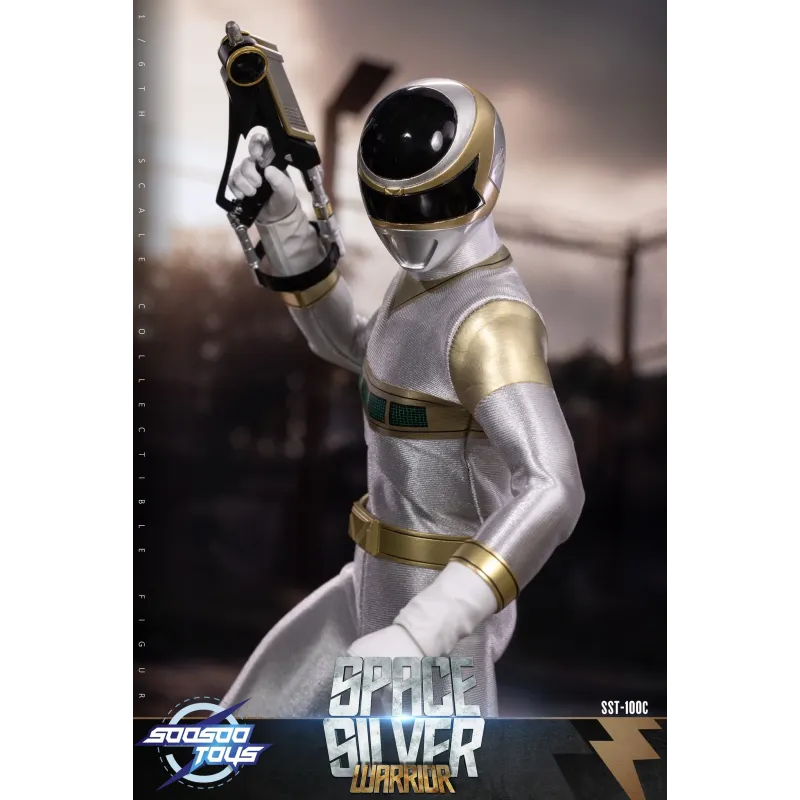 Power Rangers Mystic Force Fire Mage Ranger & Cheetah Buster & Space Silver Warrior & All-in-one Cyborg SooSooToys