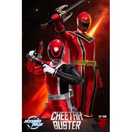 Power Rangers Mystic Force Fire Mage Ranger & Cheetah Buster & Space Silver Warrior & All-in-one Cyborg SooSooToys