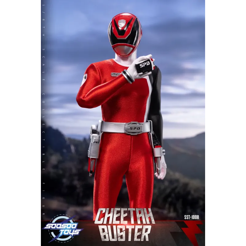 Power Rangers Mystic Force Fire Mage Ranger & Cheetah Buster & Space Silver Warrior & All-in-one Cyborg SooSooToys