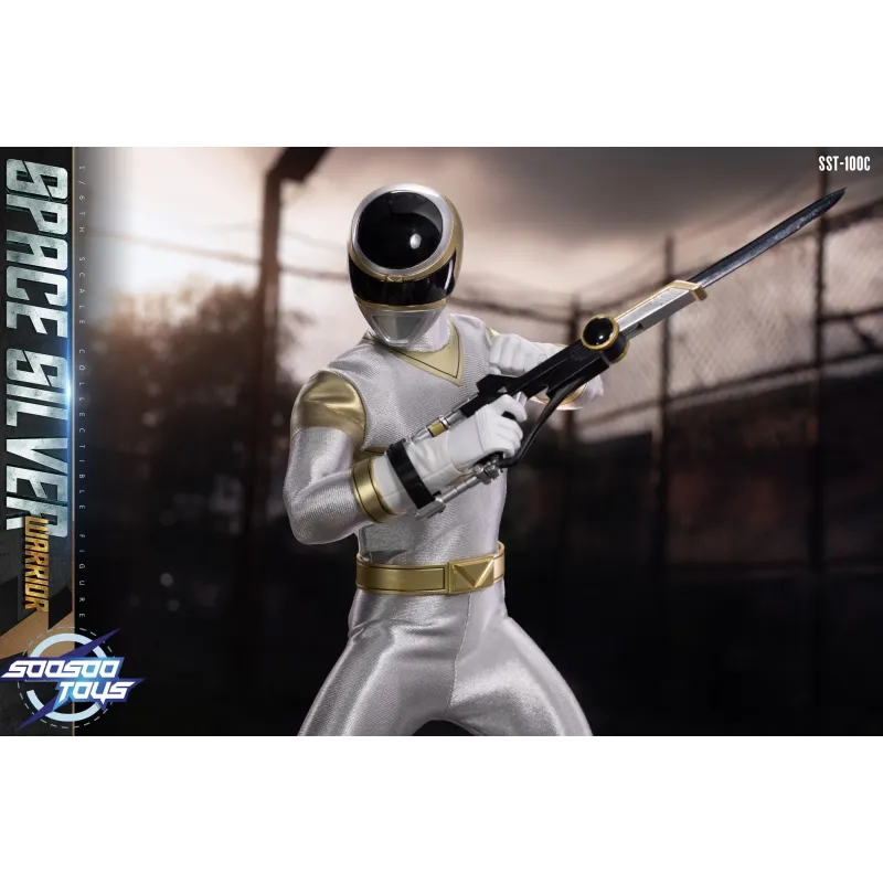 Power Rangers Mystic Force Fire Mage Ranger & Cheetah Buster & Space Silver Warrior & All-in-one Cyborg SooSooToys