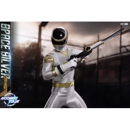 Power Rangers Mystic Force Fire Mage Ranger & Cheetah Buster & Space Silver Warrior & All-in-one Cyborg SooSooToys
