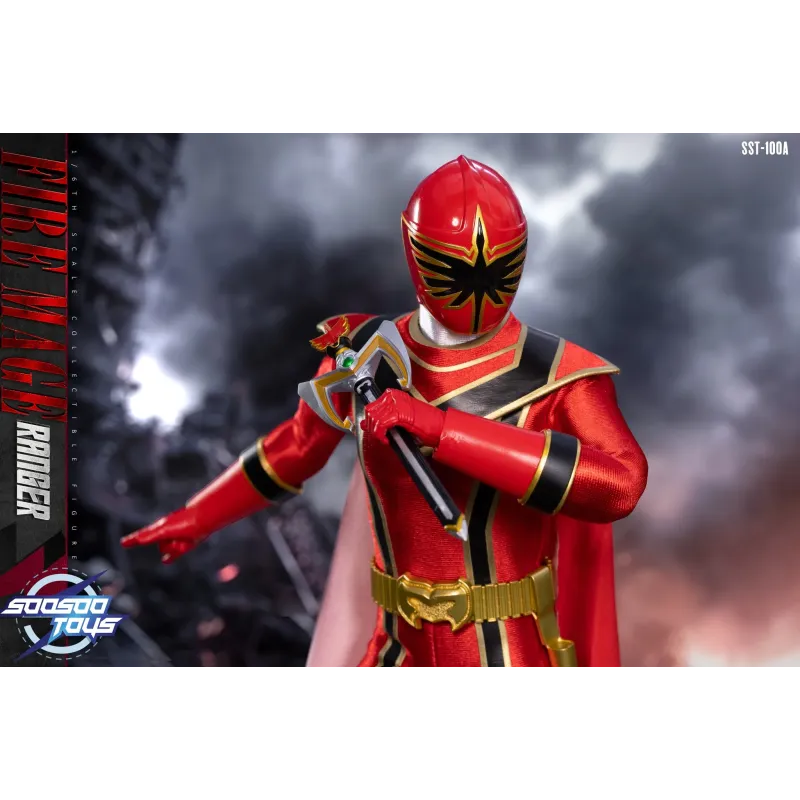 Power Rangers Mystic Force Fire Mage Ranger & Cheetah Buster & Space Silver Warrior & All-in-one Cyborg SooSooToys