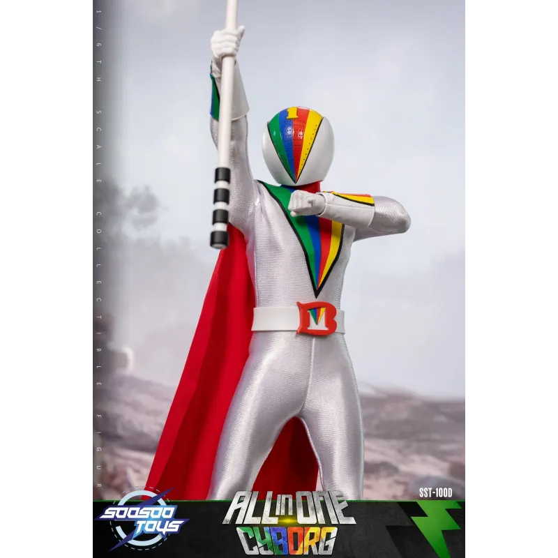 Power Rangers Mystic Force Fire Mage Ranger & Cheetah Buster & Space Silver Warrior & All-in-one Cyborg SooSooToys