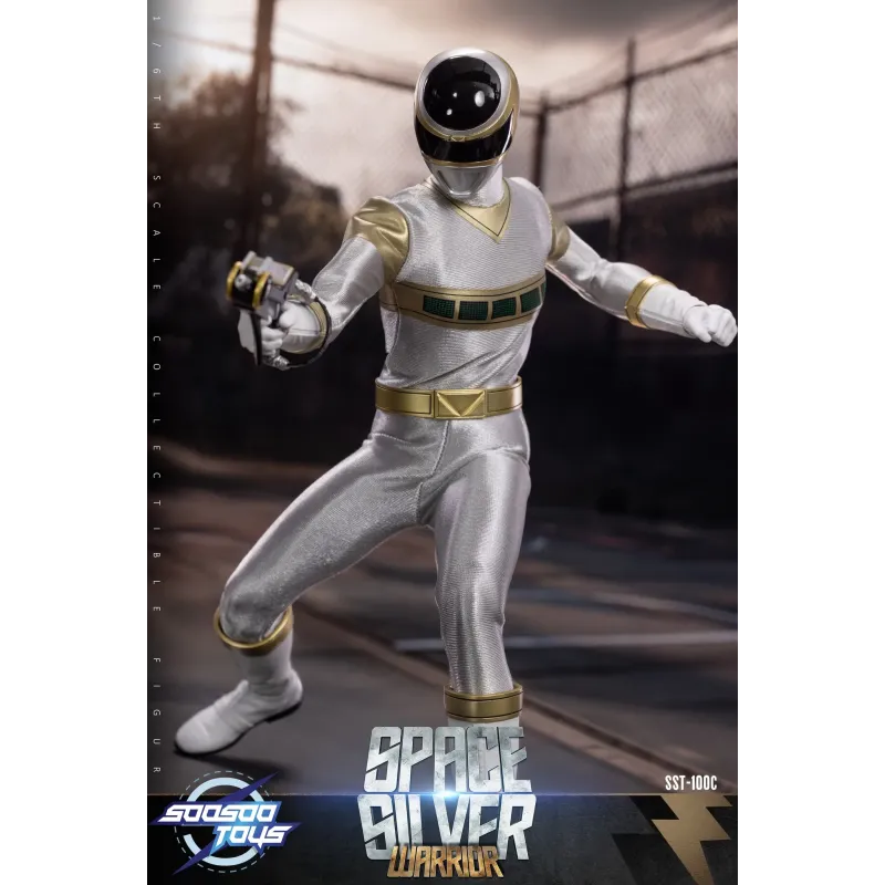 Power Rangers Mystic Force Fire Mage Ranger & Cheetah Buster & Space Silver Warrior & All-in-one Cyborg SooSooToys