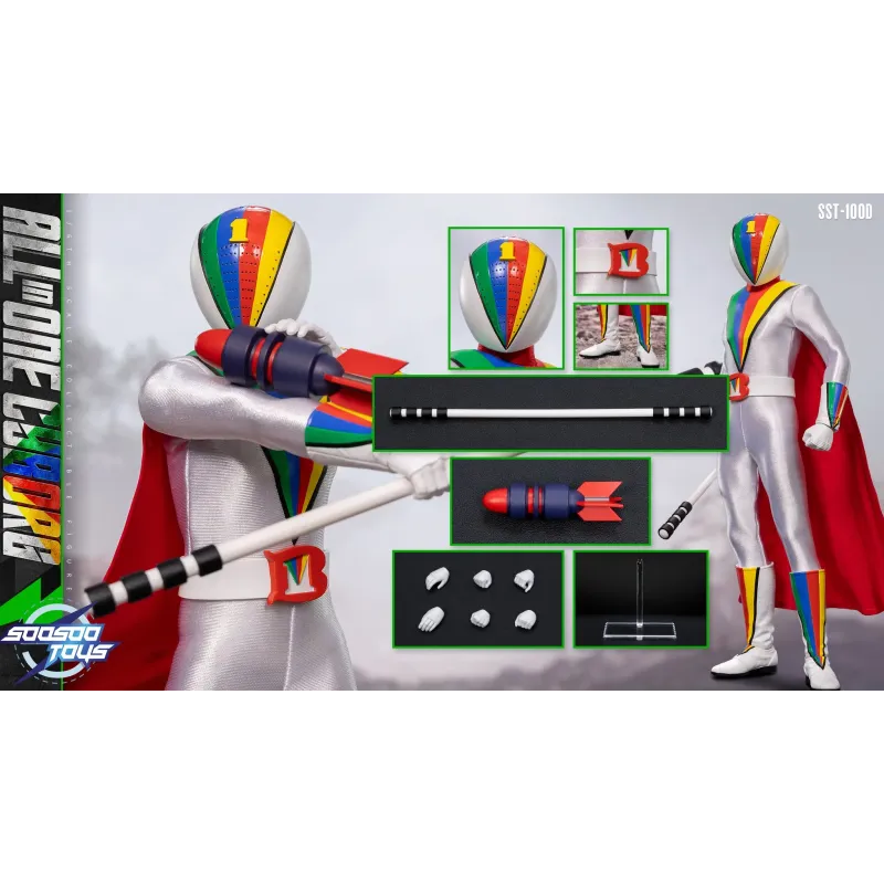 Power Rangers Mystic Force Fire Mage Ranger & Cheetah Buster & Space Silver Warrior & All-in-one Cyborg SooSooToys