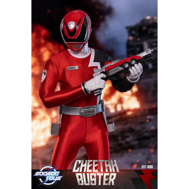 Power Rangers Mystic Force Fire Mage Ranger & Cheetah Buster & Space Silver Warrior & All-in-one Cyborg SooSooToys