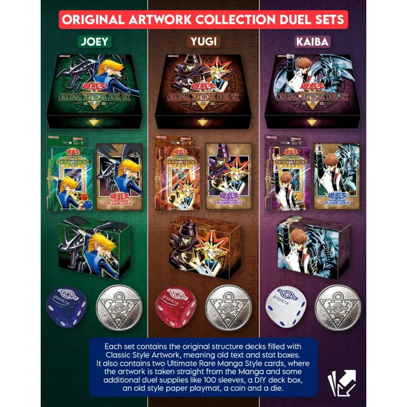 YuGiOh! OCG Original Artwork Duel Set Yugi x Kaiba x Joey Japanese Ver.