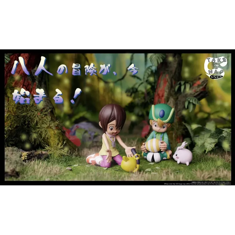 Digimon Takeru x Tokomon & Hikari x Nyaromon Take a Nap Studio