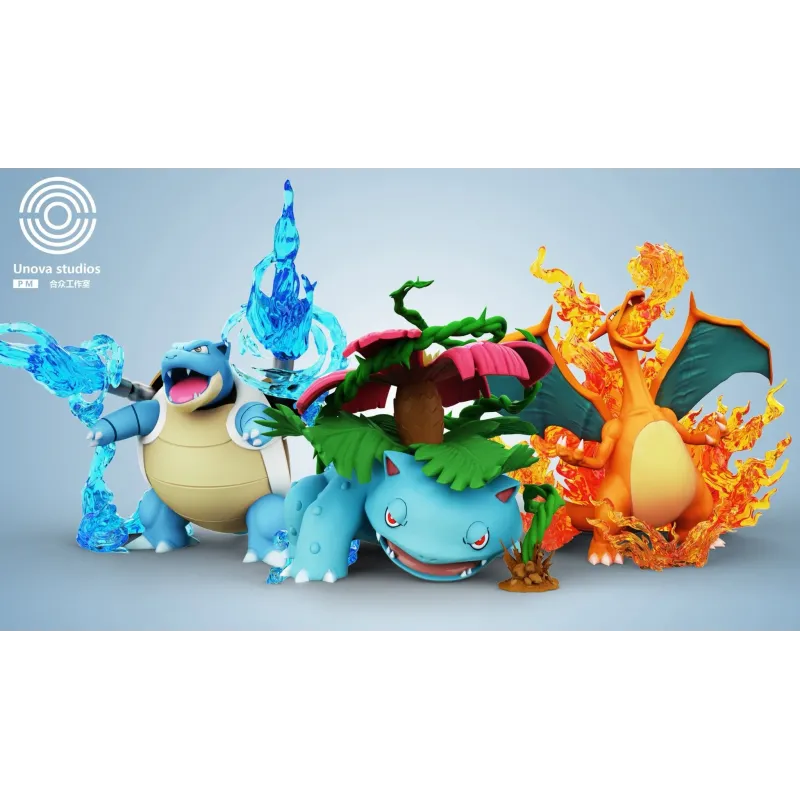 Pokemon Charizard x Venusaur x Blastoise Unova Studio