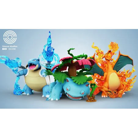 Pokemon Charizard x Venusaur x Blastoise Unova Studio