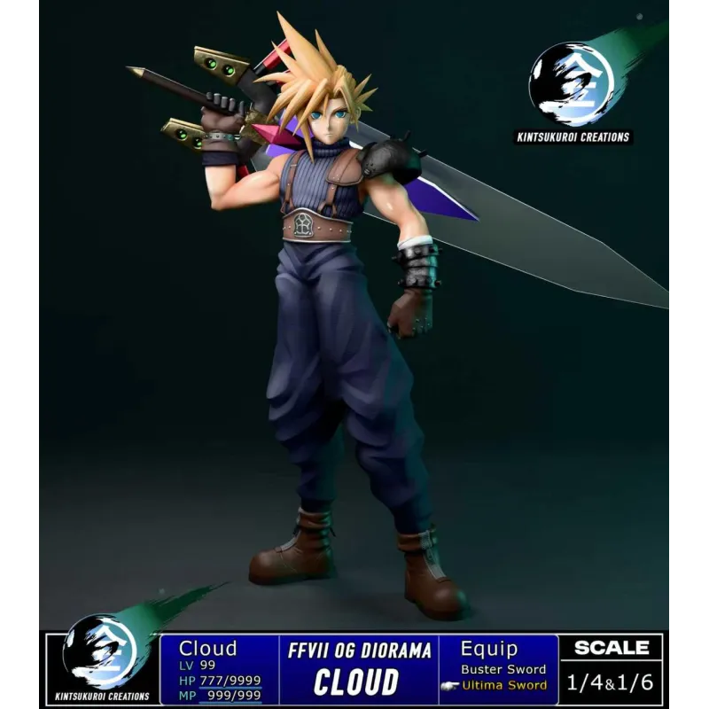 Final Fantasy 7 OG Diorama Kintsukuroi Creations - Limited Edition