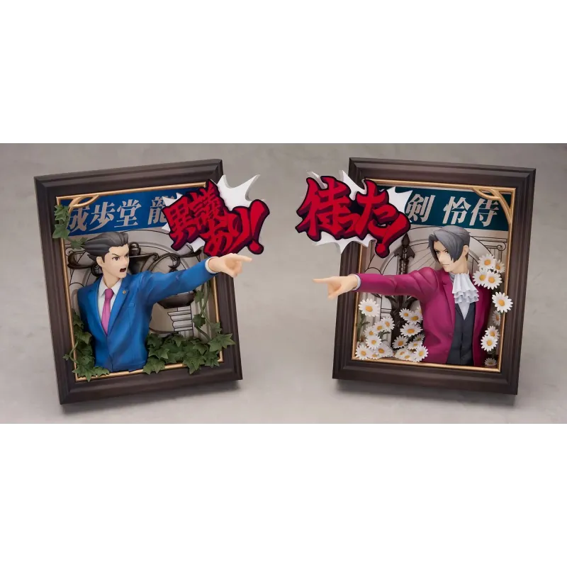Ace Attorney Naruhodo Ryuichi X Mitsurugi Reiji Frame 3D APEX-TOYS