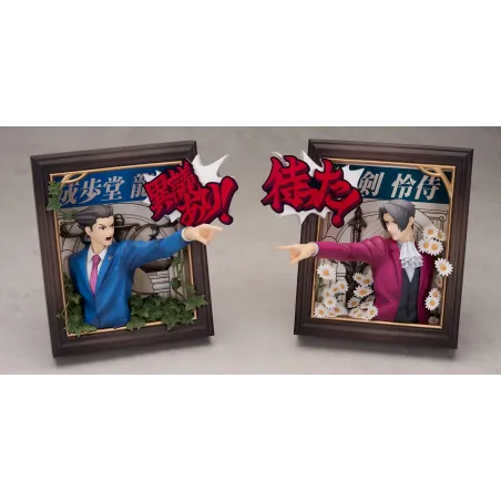Ace Attorney Naruhodo Ryuichi X Mitsurugi Reiji Frame 3D APEX-TOYS