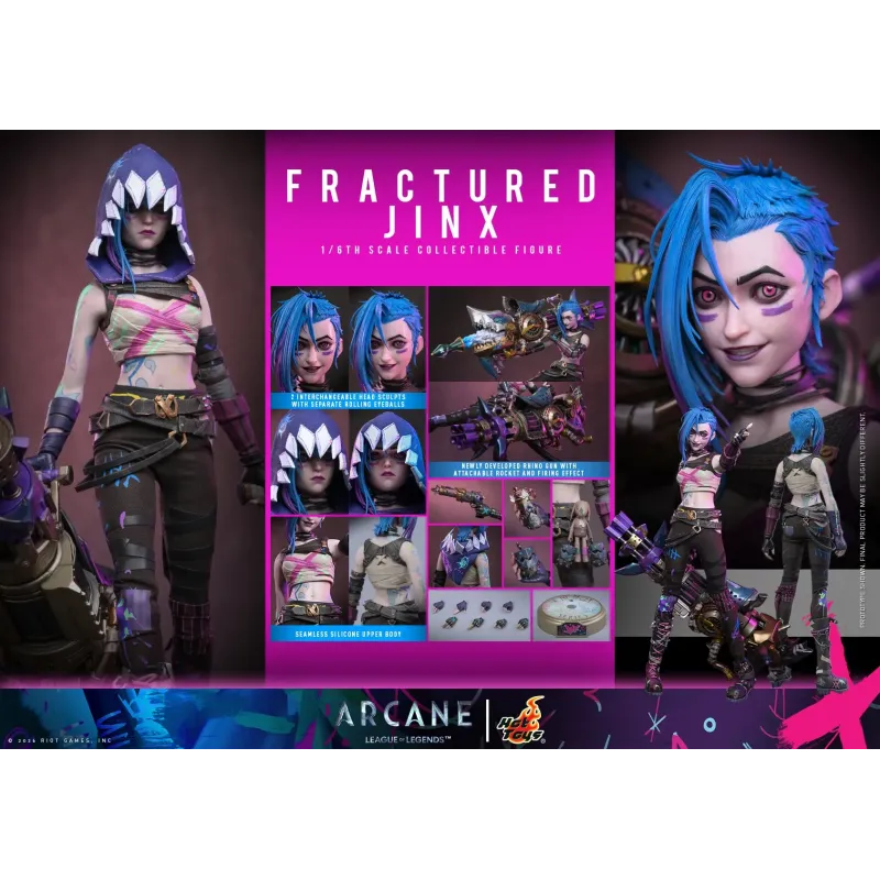 League of Legends Arcane Fractured Jinx Hot Toys