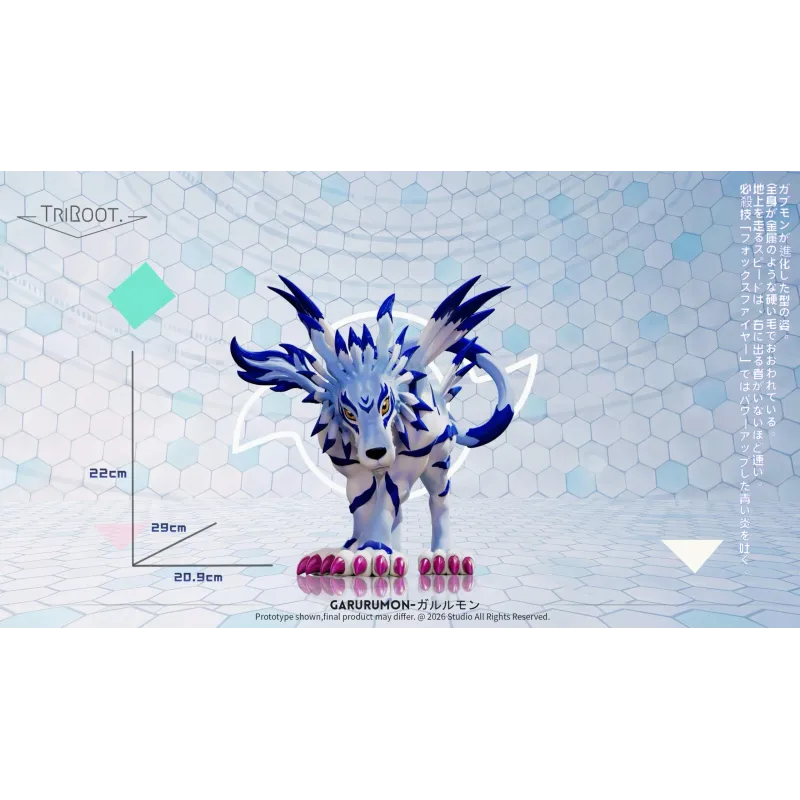 Digimon Garurumon TriROOT Studio - Collect and Play!