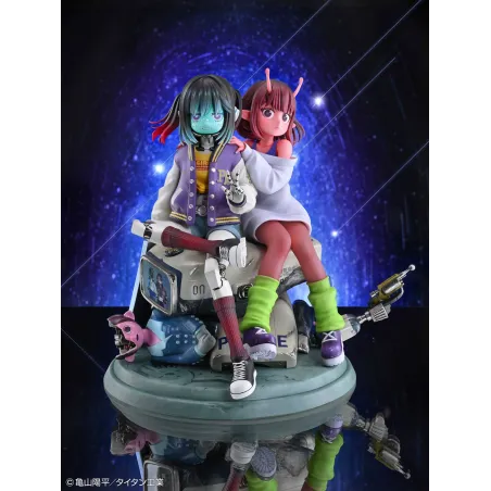 Figura de Chiharu y Makina de Galaxy Express Milky☆Subway - Medicos