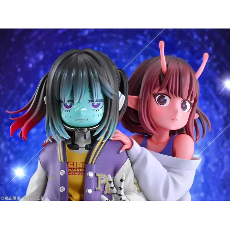 Figura de Chiharu y Makina de Galaxy Express Milky☆Subway - Medicos