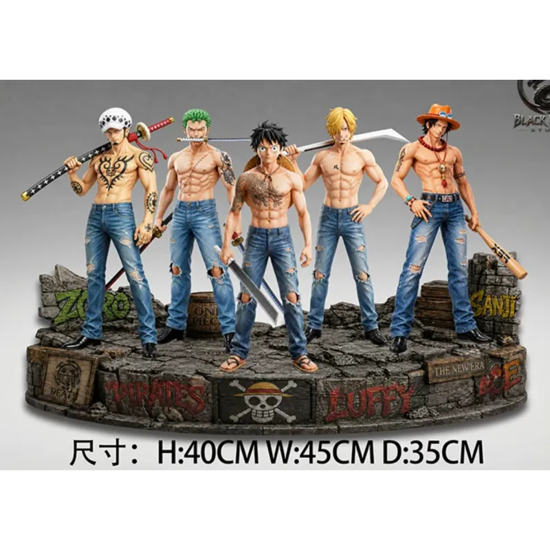 One Piece Zoro, Luffy, Sanji y Ace - Black Dragon Studio