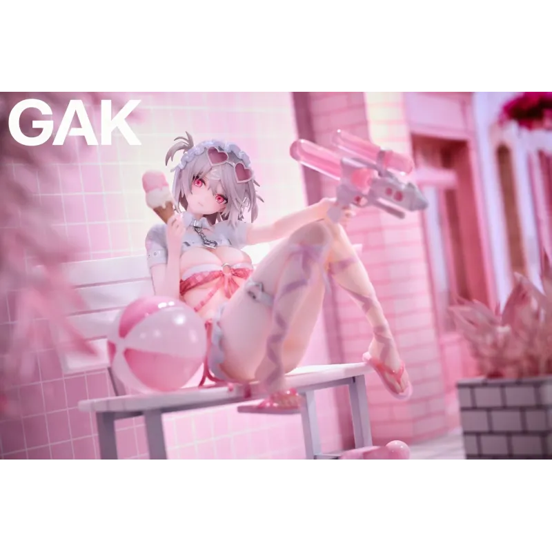 GAK Studio Water Gun Girl Strawberry Ribbon - Estatua de Resina