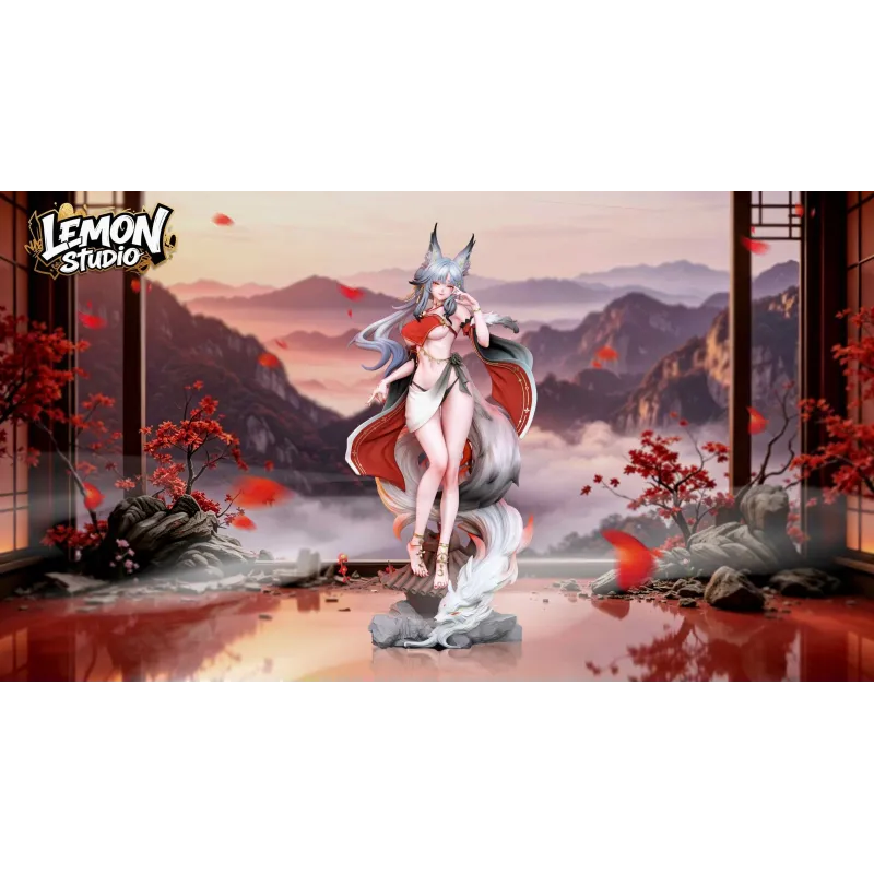 Lemon Studio White Haired Fox Lady Statue Limited Edition