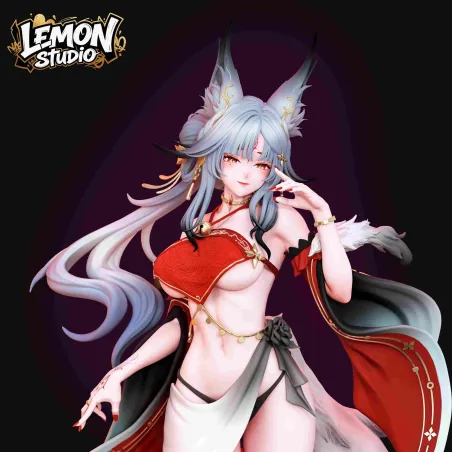 Lemon Studio White Haired Fox Lady Statue Limited Edition
