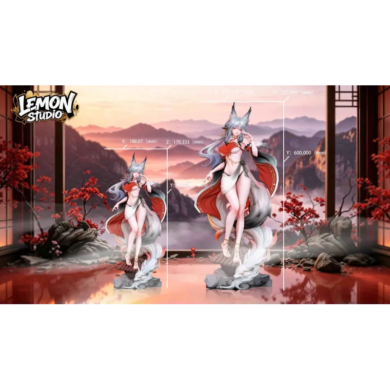 Lemon Studio White Haired Fox Lady Statue Limited Edition