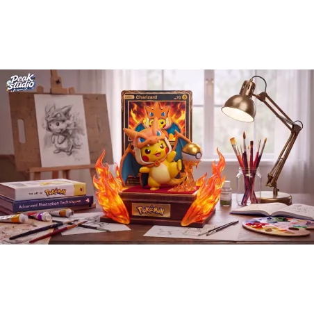 Pokémon Pikachu et Charizard dans Peak Studio - Collection Unique !