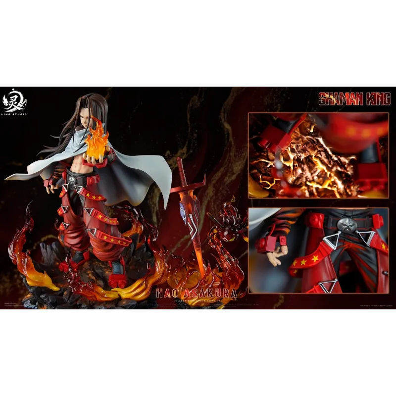 Shaman King Asakura Hao - Ling Studio Collectible Figure