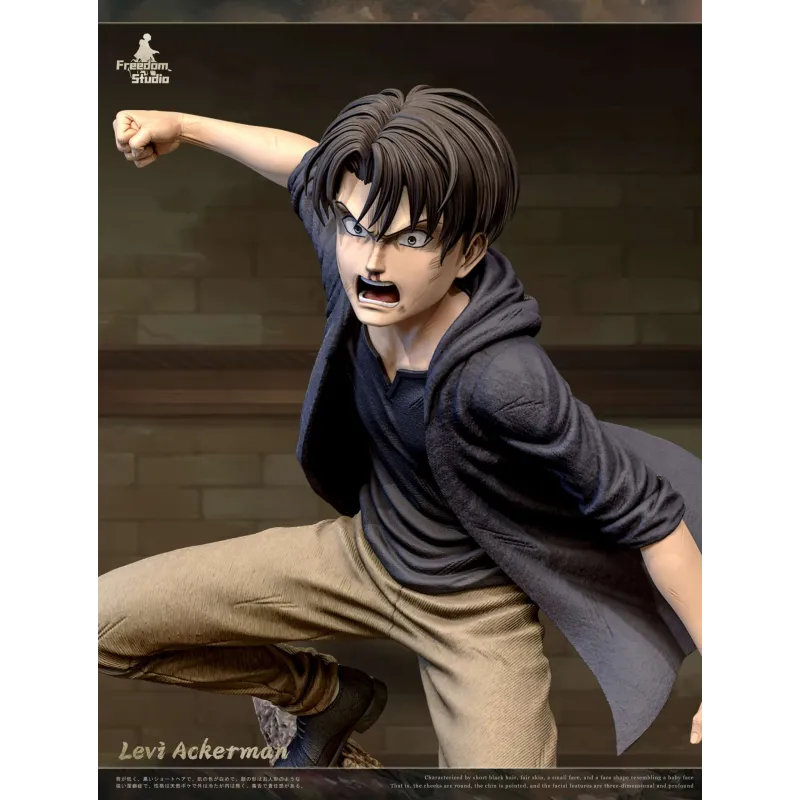 Attack on Titan Levi Ackerman Freedom Studio - Figura Coleccionable