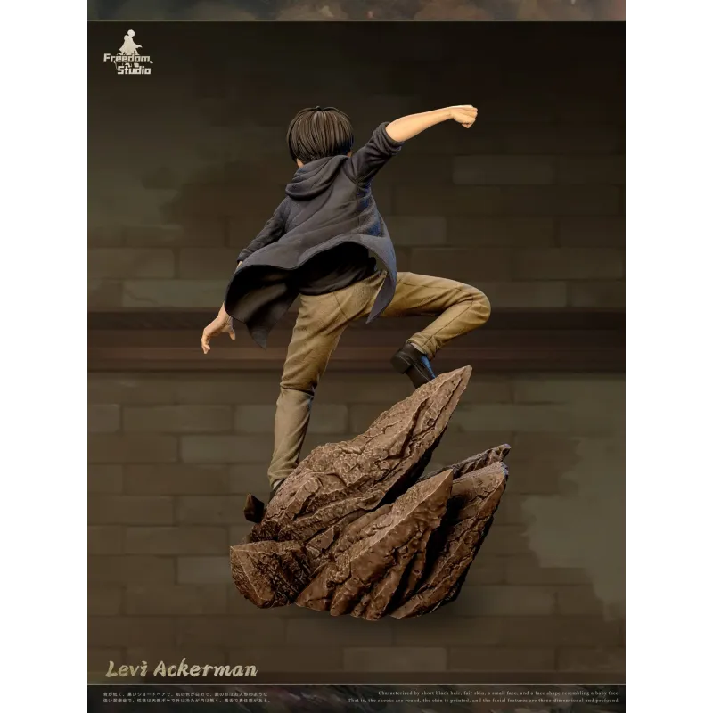Attack on Titan Levi Ackerman Freedom Studio - Figura Coleccionable