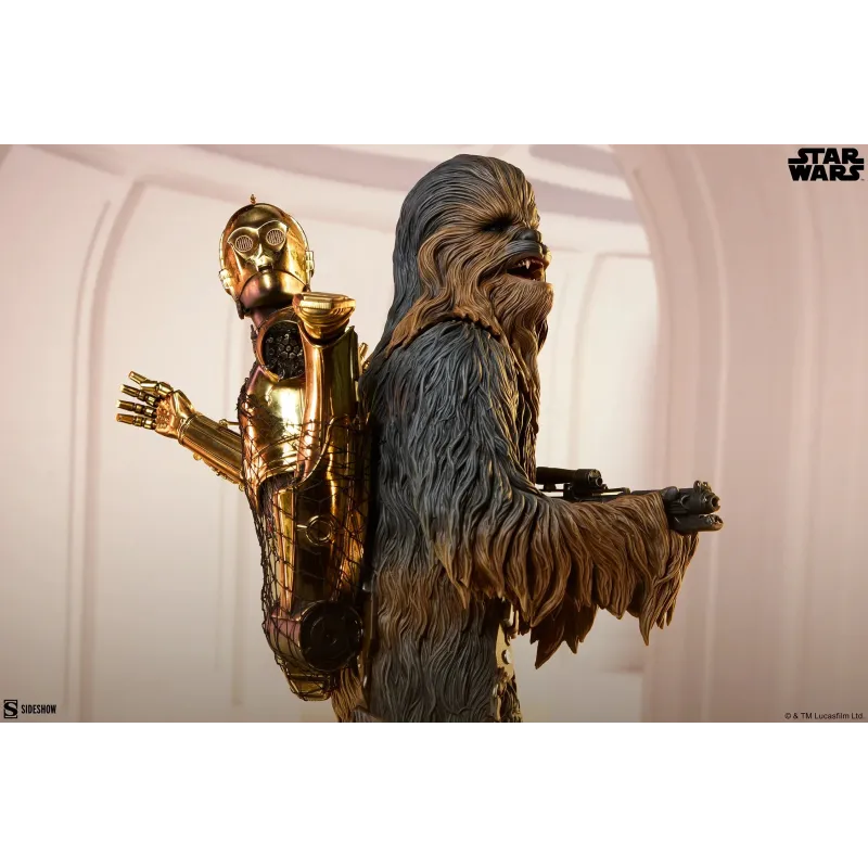 Star Wars Chewbacca and C-3PO - Sideshow Collectibles Figures