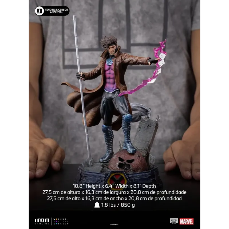 Marvel X-Men Gambit Unleashed Iron Studios - Buy Now